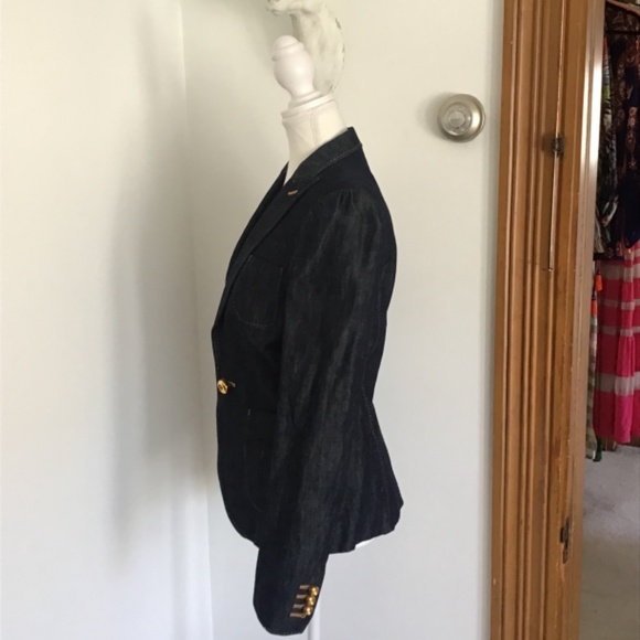 DSquared2 Size 46 Tailored Denim Blazer w Gorgeous contrast stitching - Picture 10 of 10